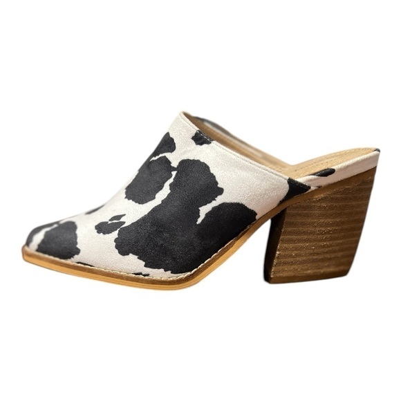 Arider Girl 3 inch heel cow print faux suede shoe size 6 - Picture 5 of 11